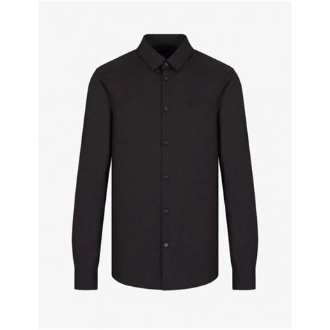 camisa armani exchange negra|armani exchange black long sleeve.